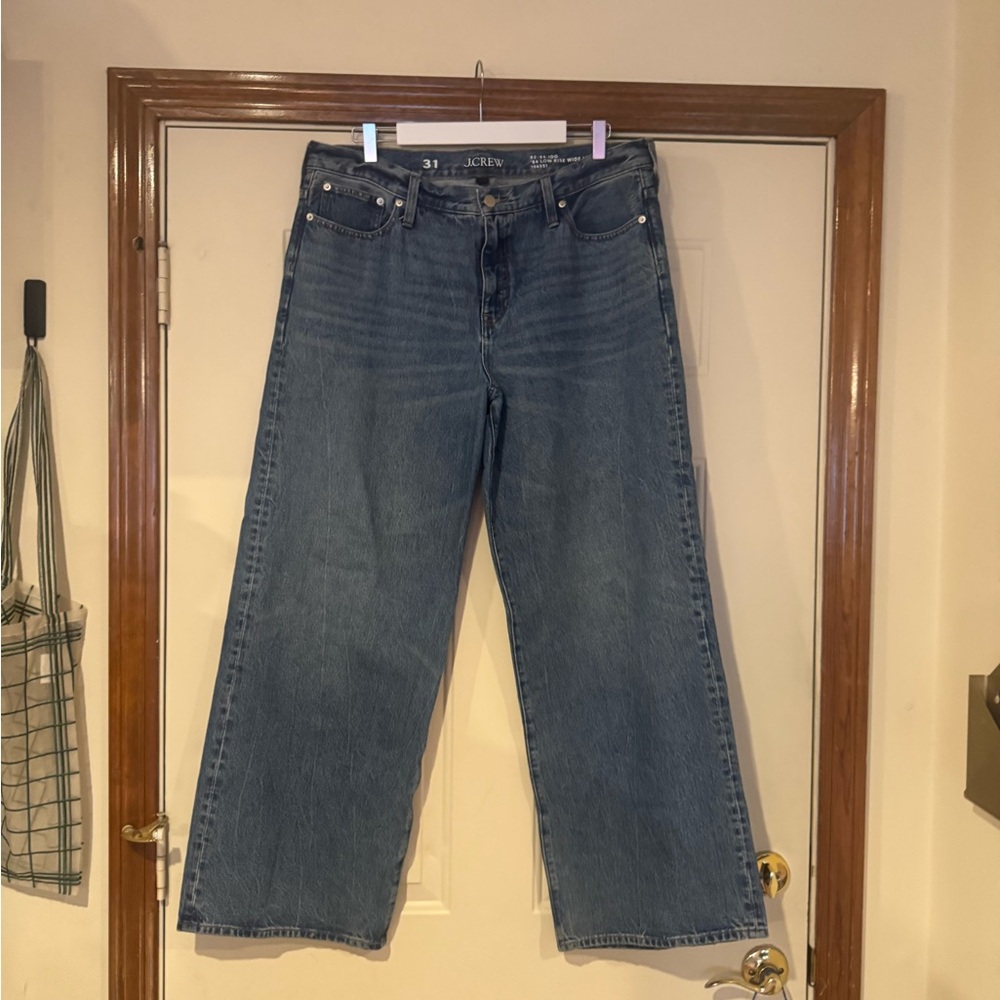 J Crew 1984 rigid wide leg jeans